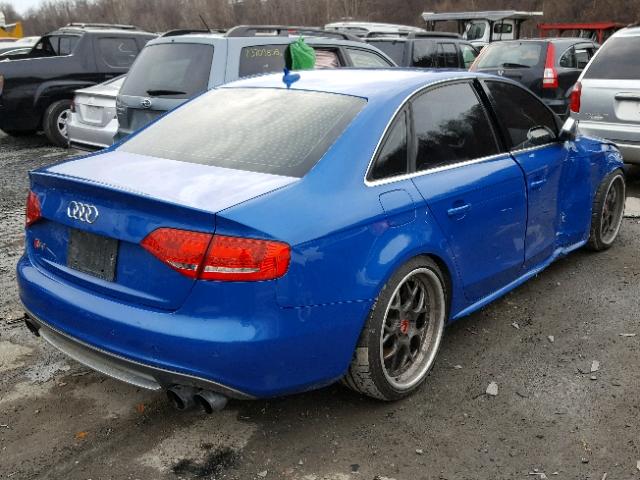 WAUDGAFL1AA026281 - 2010 AUDI S4 PREMIUM BLUE photo 4