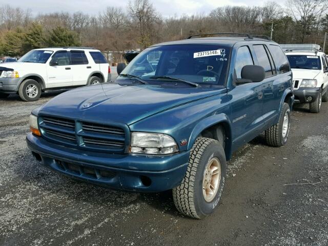 1B4HS28N1YF149855 - 2000 DODGE DURANGO TURQUOISE photo 2