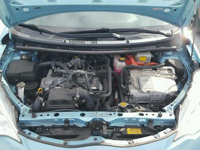 JTDKDTB3XC1021958 - 2012 TOYOTA PRIUS C BLUE photo 7