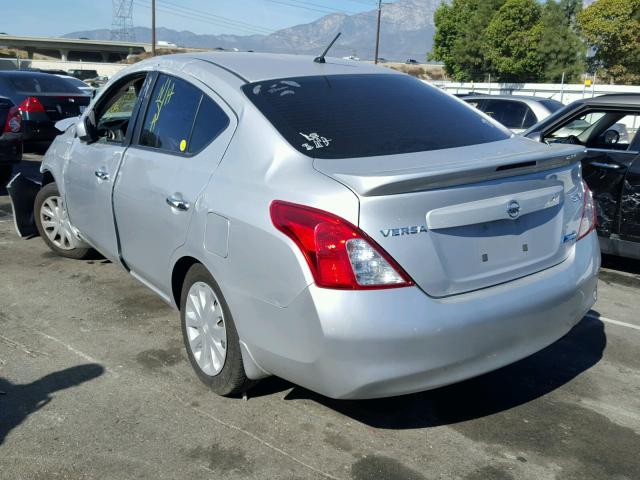 3N1CN7AP3DL894431 - 2013 NISSAN VERSA S SILVER photo 3