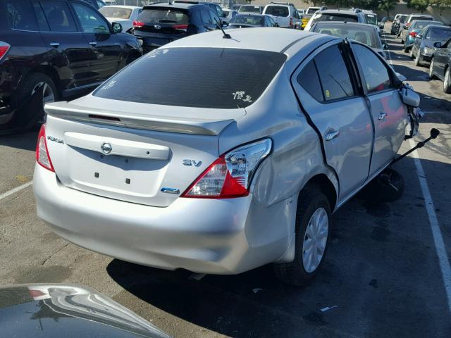 3N1CN7AP3DL894431 - 2013 NISSAN VERSA S SILVER photo 4