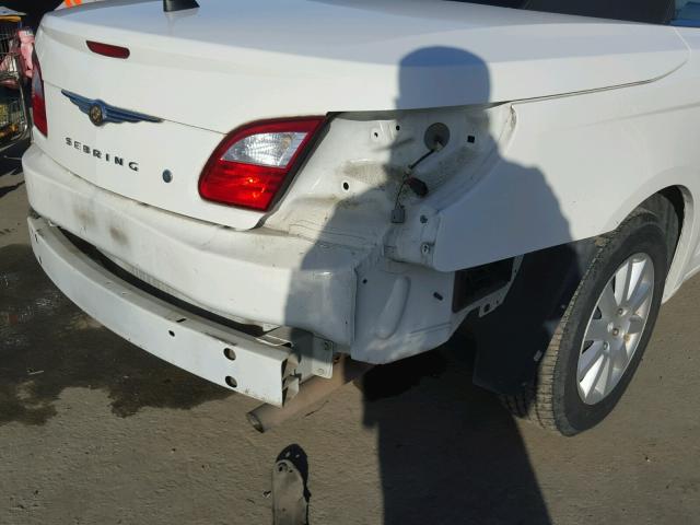 1C3LC45K68N147366 - 2008 CHRYSLER SEBRING WHITE photo 9