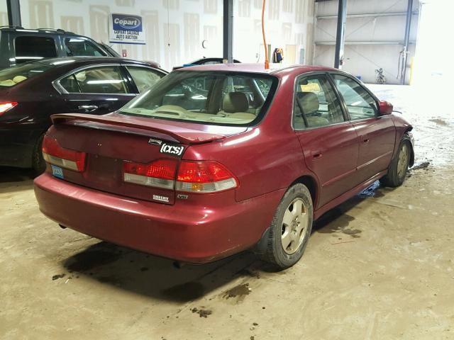 1HGCG16501A059273 - 2001 HONDA ACCORD EX MAROON photo 4