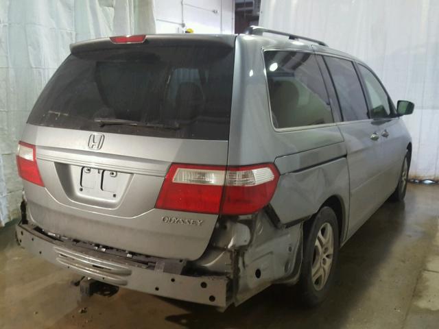 5FNRL38775B082657 - 2005 HONDA ODYSSEY EX GRAY photo 4