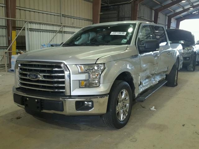 1FTEW1C84GFC79911 - 2016 FORD F150 SUPER SILVER photo 2