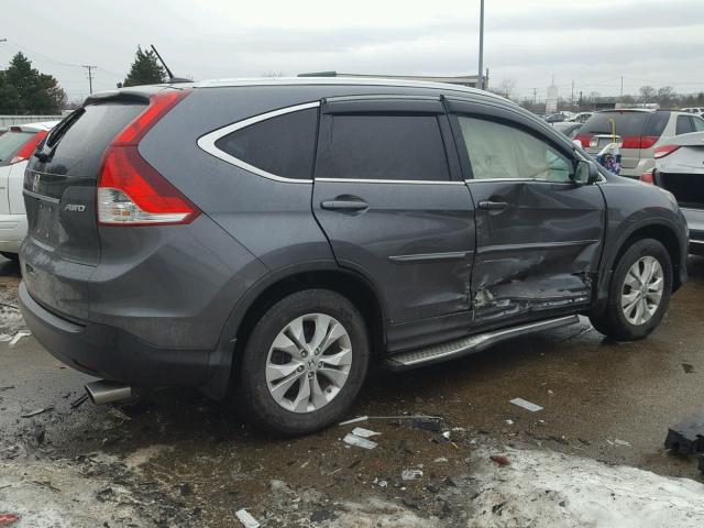 2HKRM4H70DH619162 - 2013 HONDA CR-V EXL GRAY photo 4