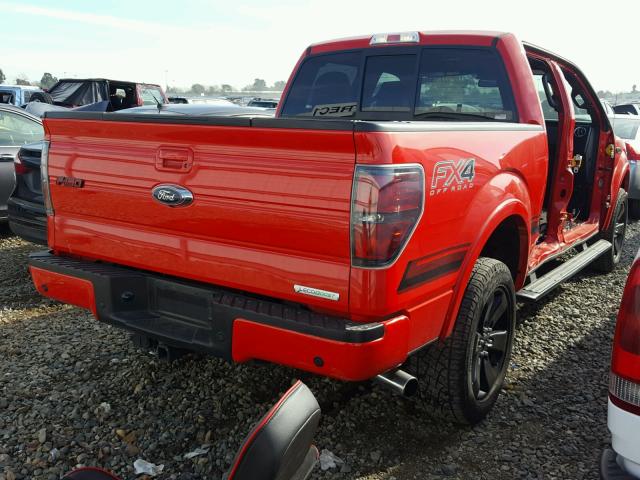 1FTFW1ET6EFC08924 - 2014 FORD F150 SUPER RED photo 4