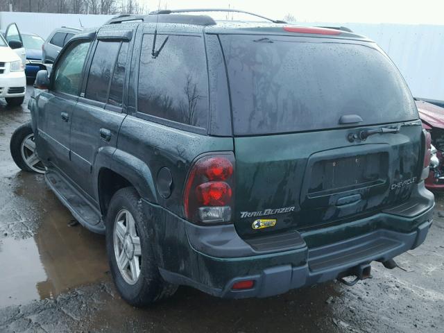 1GNDT13S422238279 - 2002 CHEVROLET TRAILBLAZR GREEN photo 3