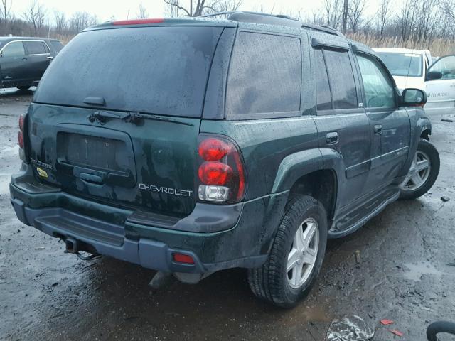 1GNDT13S422238279 - 2002 CHEVROLET TRAILBLAZR GREEN photo 4