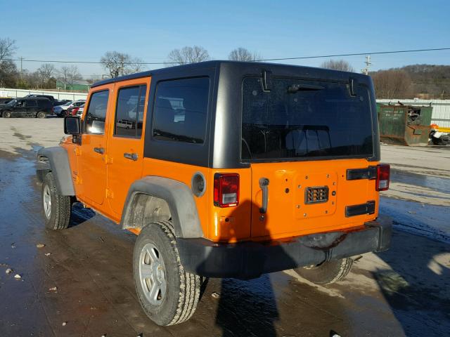 1C4BJWDG1CL149312 - 2012 JEEP WRANGLER U ORANGE photo 3