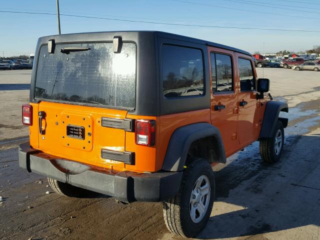 1C4BJWDG1CL149312 - 2012 JEEP WRANGLER U ORANGE photo 4