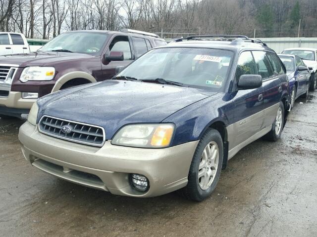 4S3BH675047641877 - 2004 SUBARU LEGACY OUT BLUE photo 2