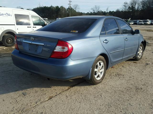 4T1BE32K74U840488 - 2004 TOYOTA CAMRY LE BLUE photo 4