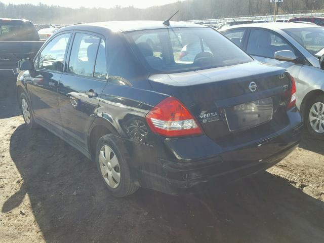 3N1CC11E99L437325 - 2009 NISSAN VERSA S BLACK photo 3