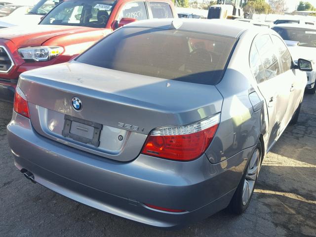 WBANU5C5XAC460102 - 2010 BMW 528 I GRAY photo 4