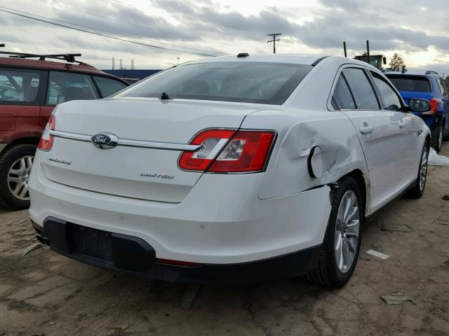 1FAHP2FW7BG116639 - 2011 FORD TAURUS LIM WHITE photo 4