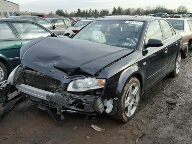 WAUDF78E18A041801 - 2008 AUDI A4 2.0T QU BLACK photo 2