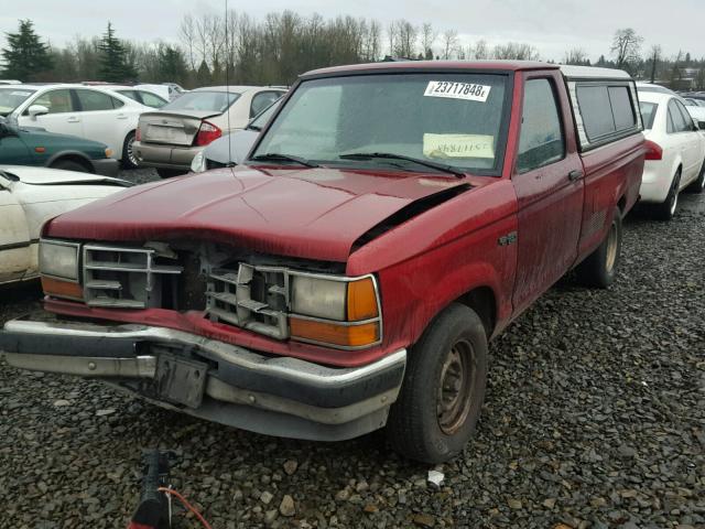 1FTCR10X1NUD21860 - 1992 FORD RANGER RED photo 2