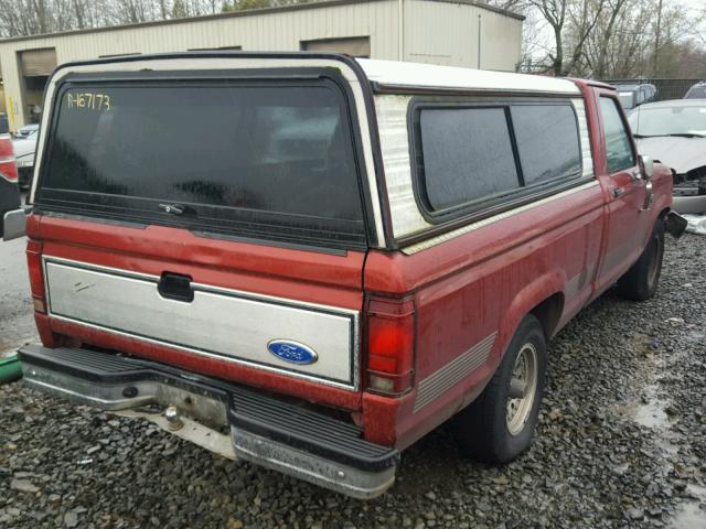 1FTCR10X1NUD21860 - 1992 FORD RANGER RED photo 4