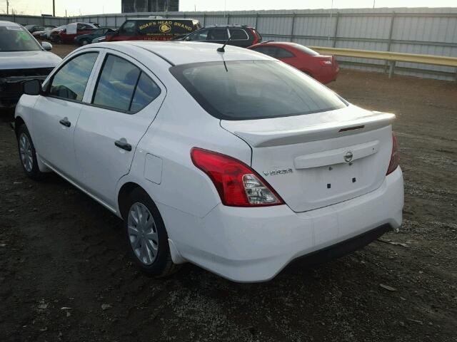 3N1CN7APXHL900506 - 2017 NISSAN VERSA S WHITE photo 3