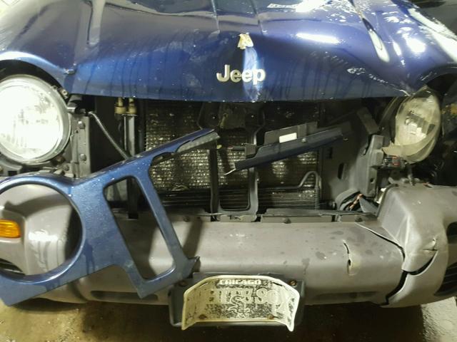 1J4GL48K84W327634 - 2004 JEEP LIBERTY SP BLUE photo 7