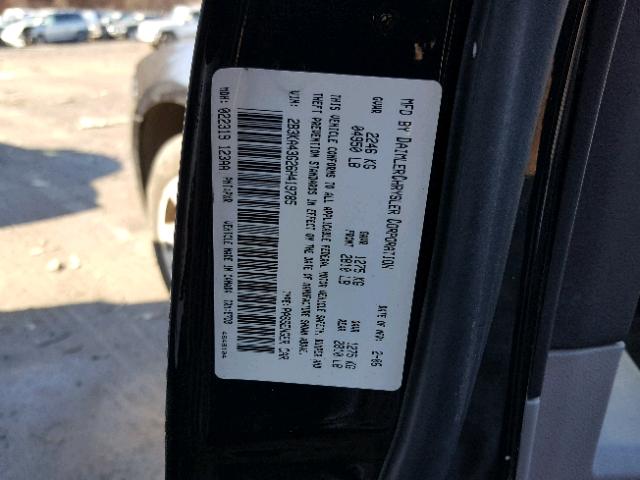 2B3KA43G26H419785 - 2006 DODGE CHARGER SE BLACK photo 10