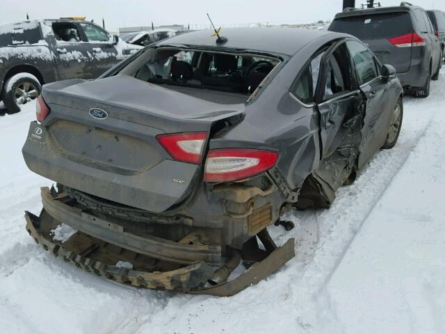 3FA6P0H76ER325658 - 2014 FORD FUSION SE GRAY photo 4