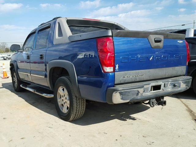 3GNEC13T53G318468 - 2003 CHEVROLET AVALANCHE BLUE photo 3