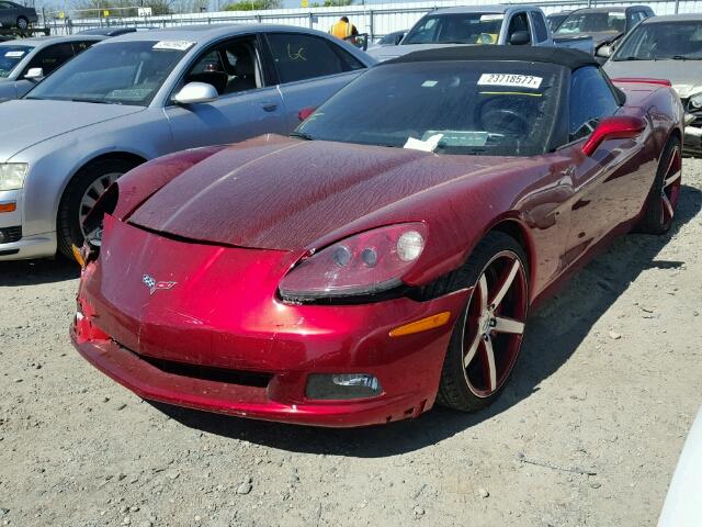 1G1YF3DW7A5101745 - 2010 CHEVROLET CORVETTE RED photo 2