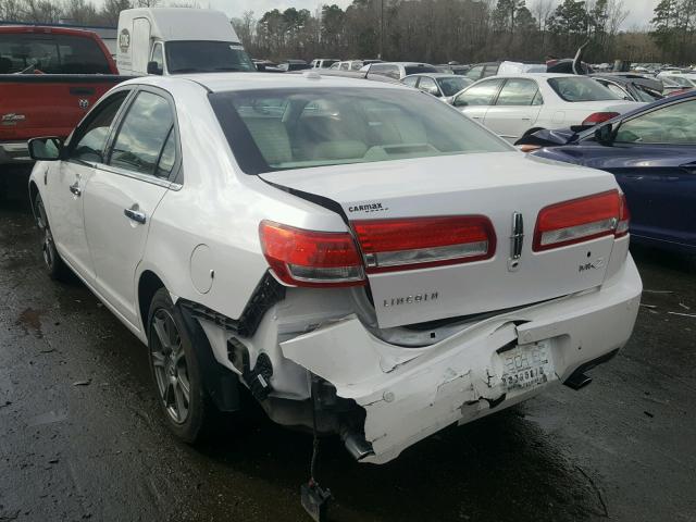 3LNHL2GC2BR761133 - 2011 LINCOLN MKZ WHITE photo 3