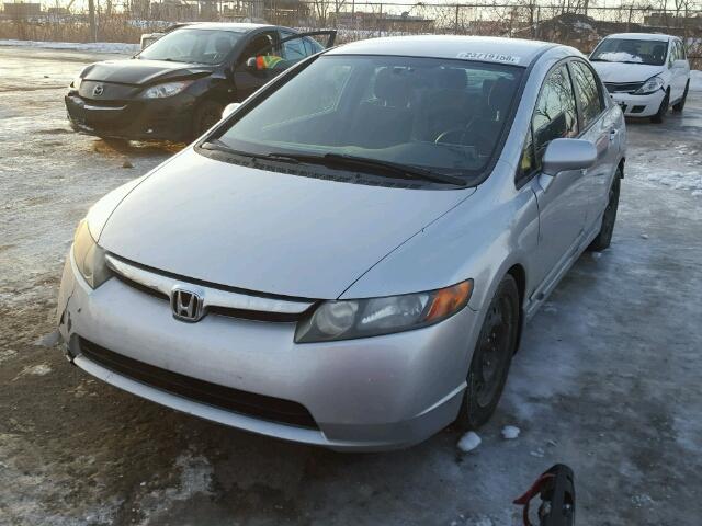 2HGFA16557H026326 - 2007 HONDA CIVIC LX SILVER photo 2