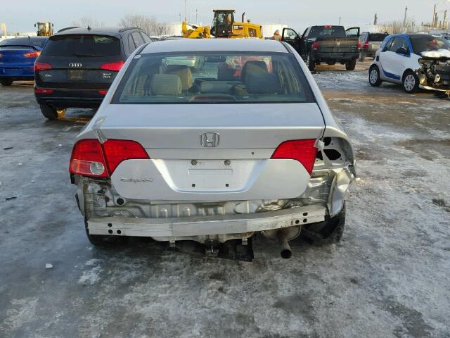 2HGFA16557H026326 - 2007 HONDA CIVIC LX SILVER photo 9