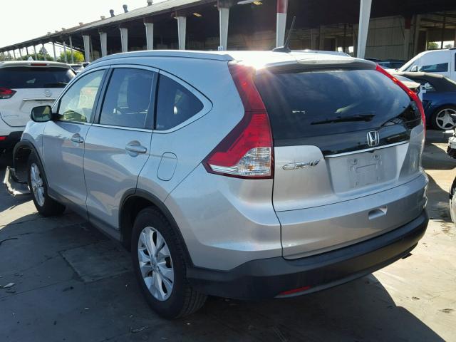 JHLRM3H79CC012202 - 2012 HONDA CR-V EXL SILVER photo 3