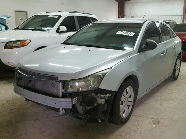 1G1PC5SH9C7140476 - 2012 CHEVROLET CRUZE LS SILVER photo 2