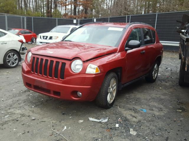 1J8FT47W07D158515 - 2007 JEEP COMPASS RED photo 2