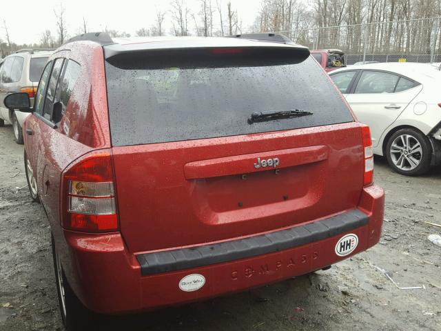 1J8FT47W07D158515 - 2007 JEEP COMPASS RED photo 3