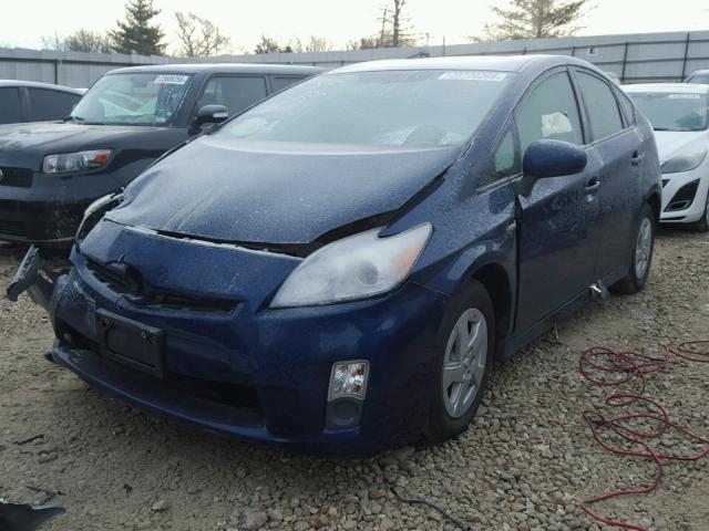 JTDKN3DU8A5183905 - 2010 TOYOTA PRIUS BLUE photo 2