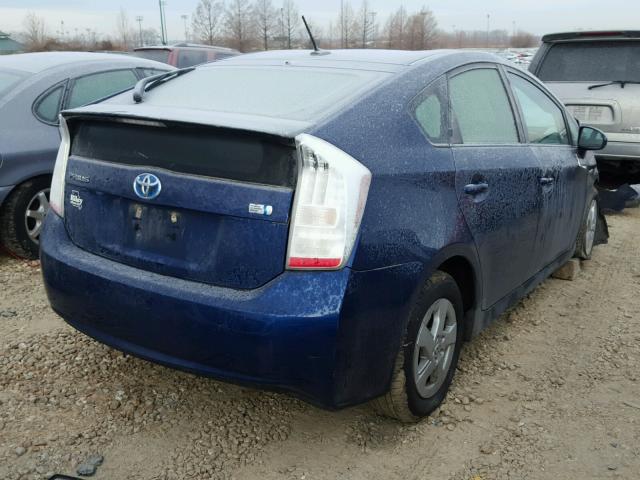 JTDKN3DU8A5183905 - 2010 TOYOTA PRIUS BLUE photo 4