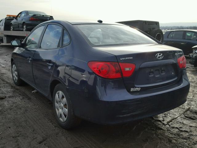 KMHDU46DX8U584091 - 2008 HYUNDAI ELANTRA GL BLUE photo 3