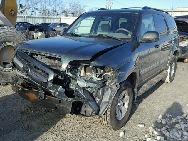 5TDBT44A16S276557 - 2006 TOYOTA SEQUOIA SR GREEN photo 2