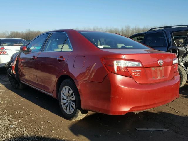 4T1BF1FK4CU549294 - 2012 TOYOTA CAMRY BASE RED photo 3