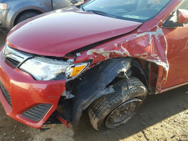 4T1BF1FK4CU549294 - 2012 TOYOTA CAMRY BASE RED photo 9