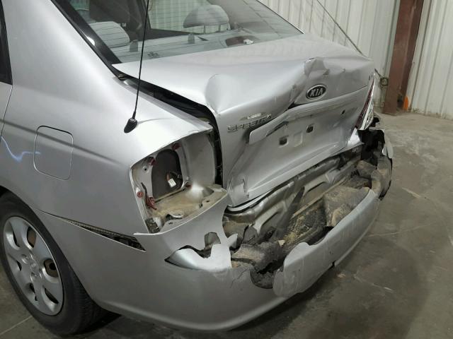 KNAFE121485554791 - 2008 KIA SPECTRA EX SILVER photo 9