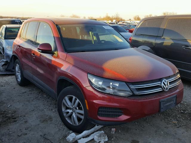 WVGAV7AX4DW025217 - 2013 VOLKSWAGEN TIGUAN S RED photo 1