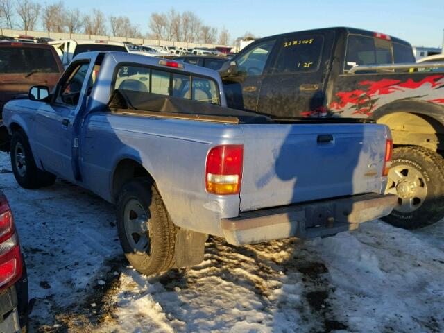 1FTCR10A6VTA51638 - 1997 FORD RANGER BLUE photo 3