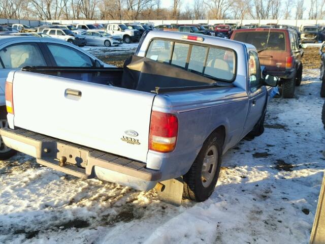 1FTCR10A6VTA51638 - 1997 FORD RANGER BLUE photo 4