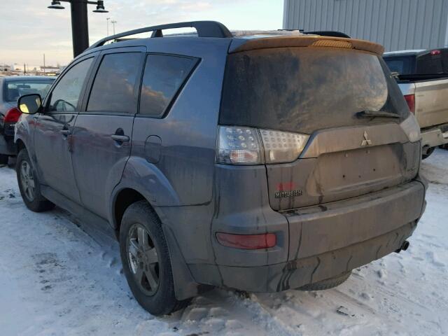 JA4JT3AX5AZ608399 - 2010 MITSUBISHI OUTLANDER GRAY photo 3