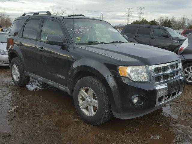 1FMCU49H58KC97358 - 2008 FORD ESCAPE HEV BLACK photo 1