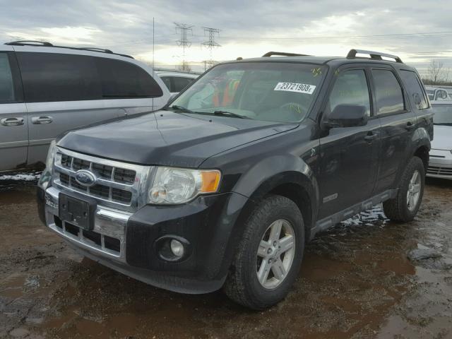 1FMCU49H58KC97358 - 2008 FORD ESCAPE HEV BLACK photo 2