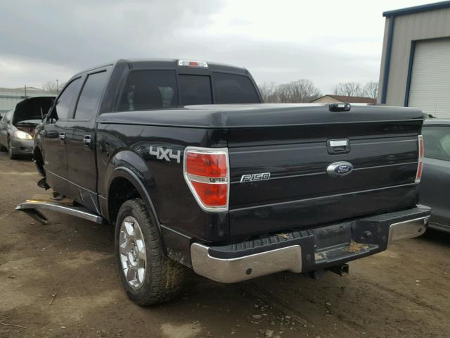 1FTFW1ET8DKG21398 - 2013 FORD F150 SUPER BLACK photo 3